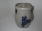 Rowe Pottery Cobalt Salt Glaze Cookie Jar