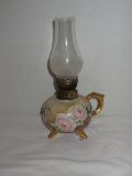 Hand painted Miniature Finger Hold Oil Lamp