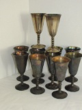 Lot – 12 Silver-plate Goblets - 7 1/4