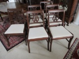 Mahogany Lyre Back Dining Chairs