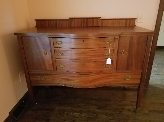 Mahogany Curved Front Sideboard