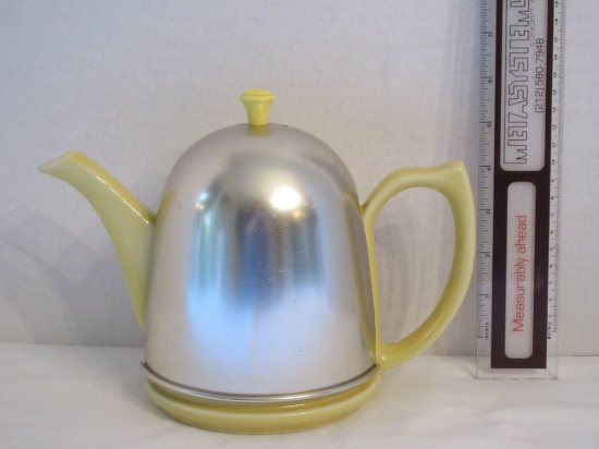Hall Yellow Retro Tea Pot w/ Aluminum Tea Cozy