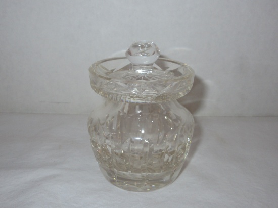 Signed Waterford Lead Crystal Condiment Jar