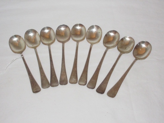 9 Dessert Spoons by S.L. & G.H.R. Co.