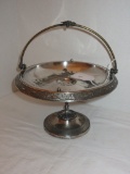 Victorian Pedestal, Silver-plated Brides Basket
