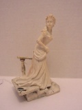 Vintage Parian Ware Figurine of Cinderella leaving the ball - slipper at her foot - 7