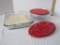 Lot - glass baking pan - trivet & mixing bowls - Anchor & Other