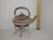 Silver-plate Teapot on warming stand