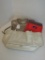 Lot - 3 handbags - 2 cream Coach bags & 1 canvas cross body KAVU bag