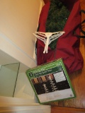 Lot - Christmas tree in storage bag & set of 2 indoor/outdoor spiral trees