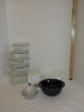 Lot - various covered containers & bowls - Anchor & Other