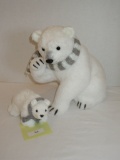 Mama & baby polar bear - natural materials -