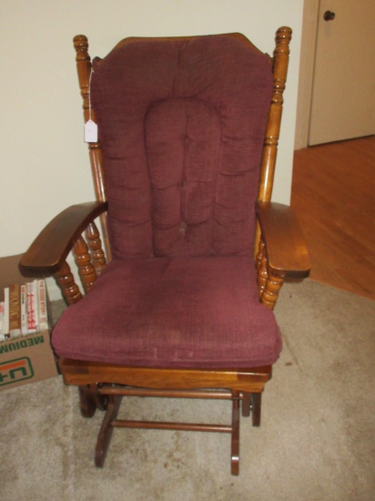 Glider Rocker w/ Upholstered Seat - needs cleaning