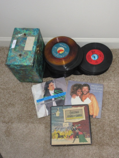 Lot - 45 Records w/ Carrying case