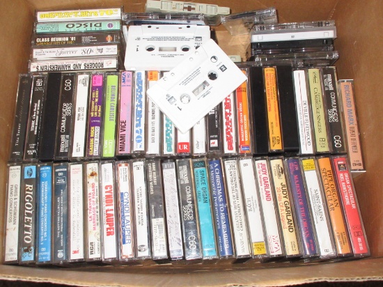 Lot Cassette Tape w/ Storage Box