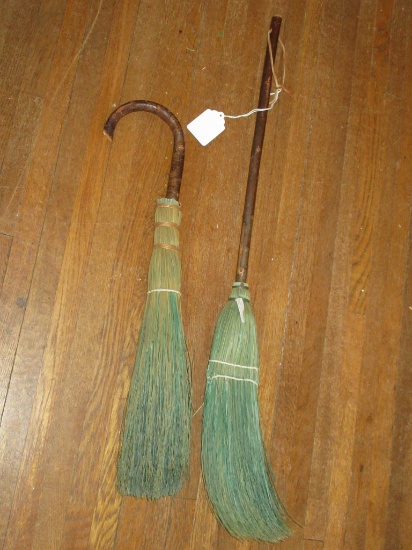 Pair - Fireplace Brooms