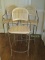 Cane Back Wrought Iron Bar Stools