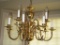 Twelve Light Brass Chandelier