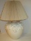 Ceramic Lamp w/ Seashell Motif - lamp w/ applied shells