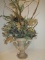 Clay Vase w/ Floral Arrangement