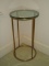 Brass Glass Top Accent Table