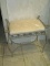 Vanity Stool - Wrought Iron Frame w/ Upholstered Cushion