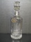 Lead Crystal Bourbon Decanter w/ S. Kirk & Son Sterling Bottle Tag