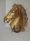 Gilded Horse Head Figure
