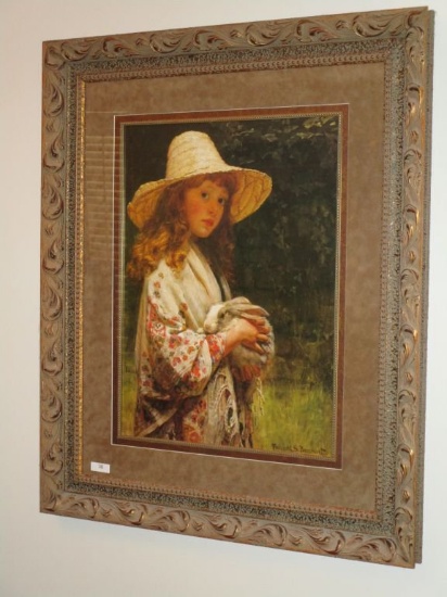 Print Young Girl In Shawl