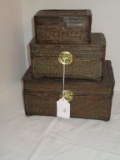 Trio of Wooden Boxes