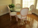 Glass Topped Table & Chairs