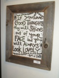 Wall Décor - Roald Dahl - depicts quote by author in rustic wood frame