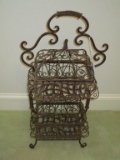 Decorative Scrolled Iron Tall Caddy