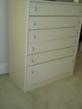 6 Drawer Laminate Chest w/ chrome pulls