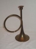 1 Brass Curved Horn Candleholder