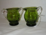 Blown glass Creamer & Sugar