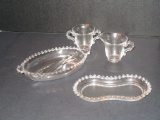 Lot - Assorted Clear Candlewick Dishes