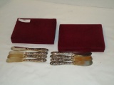 Set of 8 Silver-plate Canape Knives Lovely Floral Pattern