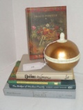 Lot - Vignette Covered Dish & Books