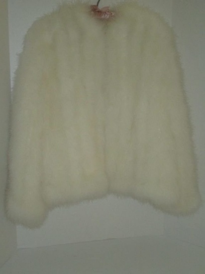 Short White Fur Jacket