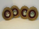 4 Shadow Boxed Framed Prints of Victorian Ladies by Cameo Creations