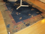 Vintage Handwoven Chinese Frette Style Rug