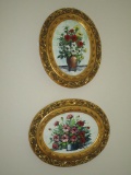 Vintage Pair Floral Wall Décor