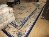 Beautiful Aubusson Style Rug in Blues & Cream