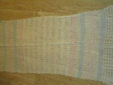 Vintage Dainty Hand Knitted Wool Scarf / Shawl