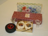 Lot - Perfumed Soaps & Vintage Eye Wash Cups