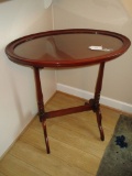 Mahogany Oval Table with Inlaid Top
