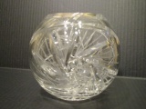 Lead Crystal Rose Bowl