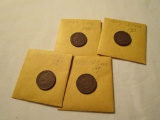 Lot - 4 Indian Head Pennies