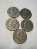 Lot - (5) 1974 Eisenhower Dollars